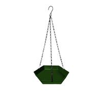 kowaku Birdbath for The Garden, Hanging Feeding Tray, Water Bowl for Outdoor Areas, Deep Green