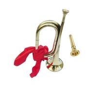 kowaku Bugle Trumpet Scouting Trumpet Music Instrument Mini Brass Instrument Bugle for Beginner School Band Students Kids