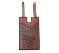 kowaku Business Card Holder PU Leather Portable for Men Women Qrganizer Small Wallet Card Case for Role Playing Stage Show Cosplay, Dark Brown