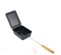 kowaku Camp Pie Maker with Wooden Handle Detachable Pie Iron Foldable Cookware for Camping