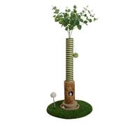 kowaku Cat Cat Scratcher Scratching Column Scratching Pet Accessory With Sisal Rope And Fuzzy Ball Toy Freestanding Round Base For Stability Suitable for indoor cats living rooms modern homes