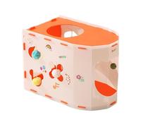 kowaku Cat House Tunnel Large Space Heavy Duty Stylish Breathable with Interactive Ball Cat Bed Cave for Indoor Cats Pet Play Rest, Orange
