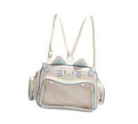 kowaku Cat Ita Bag Clear Window DIY Crossbody Purse for Anime Figure Display Halloween, Blue