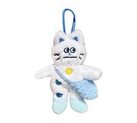 kowaku Cat Plush Keychain Accessories Doll Keyring for Tote Bag Gifts Birthday Travel, White