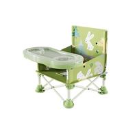 kowaku Children Folding Seat Portable Toddler Highchair Dining with PP Food Tray Removable Layer Three Point Foldable Metal Legs Lightweight 1.5 kg Suitable for Kitchen Gatherings Travel