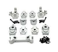 kowaku Children Play Vehicle Rc Steering Cup Set With Aluminum Alloy Metal Joint Mount Set Front Cups Rear Cups C Seats Tie Rod Mounts For Smooth Control, Silver