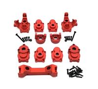 kowaku Children Play Vehicle Rc Steering Cup Set With Aluminum Alloy Metal Joint Mount Set Front Cups Rear Cups C Seats Tie Rod Mounts For Smooth Control, Red