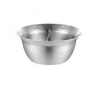 kowaku Compartment Cookware Stainless Steel Split-Pot Hot Pot Divider for Two Broths Flared Suitable for Group Dining Restaurant Kitchens, Natural Color Mandarin Duck, 26cm