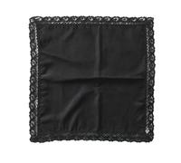 kowaku Cotton Handkerchief White Lace Handkerchief Pocket Square Cloth Napkin Hanky With Smooth Gentle Feel Washable Reusable For weddings gatherings daily, Array, Black, 36cm X 36cm
