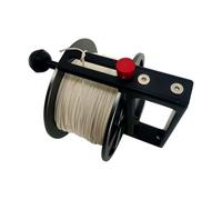 kowaku Diving Reel Technical Cave Wreck Line With Top Winding Handle And Tension Control Management Suitable for deep descents wreck diving cave exploration, Black, S 100M