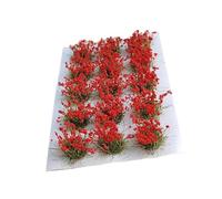kowaku DIY Miniature Flower Cluster, Grass Tufts,Diorama Layout,Vegetation groups for Architecture Sand Table Scenery Model, Red