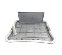 kowaku Dog Toilet Puppy Training Pad with Removable Post Dog Potty Tray Dogs Pee Holder, White