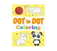 kowaku Dot to Dot Coloring Book Activity Book Kindergarten Enlightenment Counting Painting for Toddlers Puzzles Fun Cartoon Easy, Animal