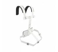 kowaku Drum Stand Marching Drum Harness Snare Drum Carrier Bass Drum Holder Metal Frame Sturdy Construction Ergonomic Design Stable Play suitable for, White