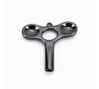 kowaku Drum Tuning Key Universal Wrench Tool Drum Key Tension Rod Tightener Snare Drum Adjuster Compact Metal Keychain Loop Central Opening suitable for live, Bright Black
