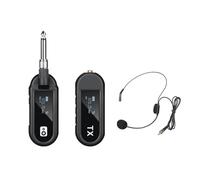 kowaku Ear Hanging Mic Speaker Portable Easy to Install Microphone Discreet Earset for Personal Exercises Live Performance Actors, Black