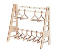 kowaku Earring Display Stand Earring Holder 116 Holes Wooden Mini Coat Hanger Rack Jewelry Organizer for Showcase Home Retail Store