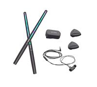 kowaku Electronic Drums Set, Electric Air Drum Stick Set, Gift, Light Accessories in Pocket Format for Indoor Outdoor Enthusiasts, Adults, with pedals