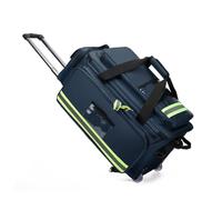 kowaku Emergency Bag with Wheels Rolling Backpack Heavy-Duty Luggage for Disaster Relief, Array, Navy Blue 66CM Long, 66CM