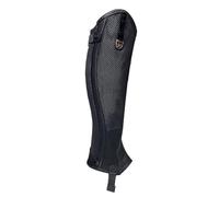 kowaku Equestrian Leg Guards Riding Guards Lower Leg Covers Mesh Breathable Wrap Nylon Microfiber Leather suitable for mounting riding dismounting regular, Black, CL - Thigh Circumference 29.5CM