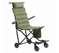 kowaku Ergonomic Camping Chair with Side Pocket | Foldable, Padded, Reclining Camping Chair, for Outdoor Walks, Seniors, Green