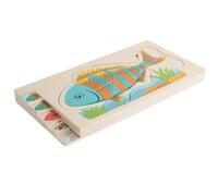 kowaku Fish Bone Puzzle Exploratory Layered Puzzle Developmental Toy for Preschoolers