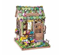 kowaku Flower Shops Dollhouse Creative Blossom Store Scene Easy to Crafting Set for Shelf Display