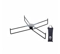 kowaku Foldable Metal Support Stand Stainless Steel Folding Cross-Frame Water Container Stand for Storage Bag, Black
