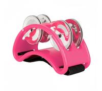 kowaku Foot Tambourine Double Row Ankle Bells Percussion Strap Chime Accessory With Smooth Tremble And Comfortable Elastic Band Suitable for performances music education rehearsal, Pink