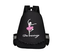 kowaku Girls Ballet Backpack Ballerina Gifts Children Gift Adorable Portable Rucksack, Black