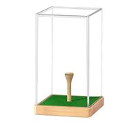 kowaku Golf Ball Display Box Transparent with Tee Storage Box, Clear Display Case, Cuboid Acrylic Dustproof Storage Box,Golf Protection Multifunction Holder for Souvenir Golfball Collections Earphone