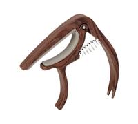 kowaku Guitar Capo Wood Adjustable Clip Clamps Accessories Tuner Function Flexible Playing for Beginners Professionals Performances Home Use, Deep Wood Grain