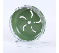 kowaku Hamster Exercise Wheel Silent Running Wheel with Grooved Secure Surface and Sturdy Stand for Dwarf Syrian Mice Suitable for Cage Use, Green