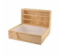 kowaku Hay Dispenser Wooden Hay Feeder Rack Holder With Sturdy Structure And Clear Instructions For Fast Setup And Care suitable for guinea pig habitat cage small animal home