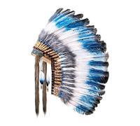 kowaku Indian Feather Headdress Hat Headband for Dance Carnival Masquerade Fancy Dress