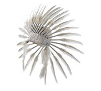 kowaku Indian Feather Headdress White Headband for Cosplay Dress up Roles Play