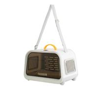 kowaku Industrial Carrier Pet Carrier Cat Carrier Travel Crate with Rigid Shell Dark Front Panel Stable Feet Easy Entry Door Carry Handle and Shoulder Strap