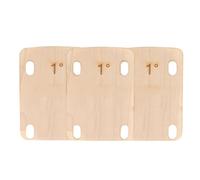 kowaku Industrial Spacer Guitar Neck Shim Wedge Plate Insert Block Maple Wood With Tapered Profile And Elongated Slots For Angle Correction Suitable for, 1 Degree Taper Shims Set Of 3