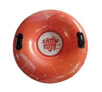 kowaku Inflatable Snow Tube Christmas Snow Sledge Cold Resistant Heavy Duty Snow Sled with Handles for Family Activities Christmas, Red