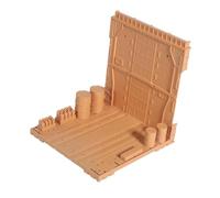 kowaku Interlocking Display Base Model Display Stand Home Decor Cartoon Character Storage Box Model Scene Base Toy Storage Garage, Khaki