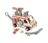 kowaku Kids Tool Set Educational Pretend Play Truck Learning Toy Wooden Tool Bench Construction Toy for Preschool Age 3-5, Ambulance
