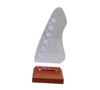 kowaku Light up Guitar Pick Holder Wood Base Luminous Pick Storage Rack for Guitar Players Countertop Guitarists Music Lovers, Style D