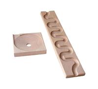 kowaku Marble Run Wooden Ball Race Track Maze Game Building Blocks Construction Play Set Educational Feature Suitable for Birthday Gift Home Decoration, Style B