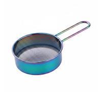 kowaku Mini Flour Sieve Fine Mesh Sifter Strainer Dusting Tool Stainless Steel Handheld Handle for Breaking Clumps and Uniform Powder Coverage Suitable for, Array, Rainbow