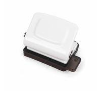 kowaku Mini Hole Portable Paper Perforator Notebook Binder Tool With Paper Positioning Guide And Limit Post suitable for students planners office, White