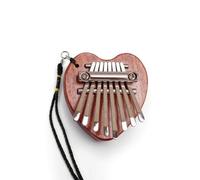 kowaku Miniature Thumb Piano Pocket 8 Key Thumb Harp Finger Piano With Compact Design And Smooth Touch For Relaxing Music Moments Suitable for meditation breaks home, 8-Key Wooden Heart Kalimba