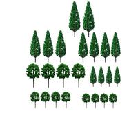 kowaku Model Green Trees Micro Landscape Trees DIY Crafts Desktop Ornament Movie Props Architecture Miniature Trees Building Model, 25Pcs