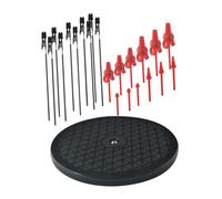 kowaku Model Painting Stand Base Holder Crafts Tool with Clip Sticks, Hobby Model Parts, DIY Modeling Tools 360 Rotating