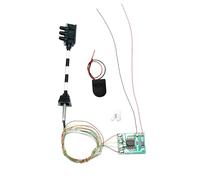 kowaku Model Railroad Train 3 Lights N Scale Lamp 1:150 3V Green Yellow Red Train Crossing for Model Railway Diorama, Black White Pole
