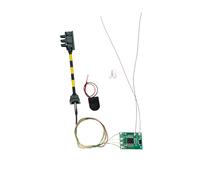 kowaku Model Railroad Train Train Crossing HO Scale 3V Miniature 1:100 3 LEDs for Architecture Building Micro Scene, Yellow Black Pole